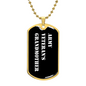 Army Veteran's Grandmother v3 - 18k Gold Finished Luxury Dog Tag Necklace