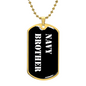 Navy Brother v3 - 18k Gold Finished Luxury Dog Tag Necklace
