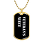 Veteran's Niece v3 - 18k Gold Finished Luxury Dog Tag Necklace