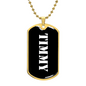 Timmy v3 - 18k Gold Finished Luxury Dog Tag Necklace