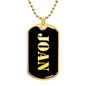 Joan v2 - 18k Gold Finished Luxury Dog Tag Necklace