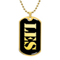 Les v2 - 18k Gold Finished Luxury Dog Tag Necklace