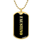 Faustino v2 - 18k Gold Finished Luxury Dog Tag Necklace