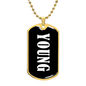 Young v03 - 18k Gold Finished Luxury Dog Tag Necklace