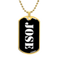 Jose v3 - 18k Gold Finished Luxury Dog Tag Necklace