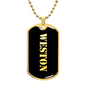Weston v2 - 18k Gold Finished Luxury Dog Tag Necklace