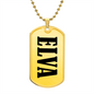 Elva v01 - 18k Gold Finished Luxury Dog Tag Necklace