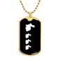 Mama Rabbit With 3 Kittens v3 - 18k Gold Finished Luxury Dog Tag Necklace