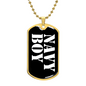 Navy Boy v3 - 18k Gold Finished Luxury Dog Tag Necklace