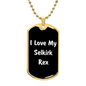 Love My Selkirk Rex v3 - 18k Gold Finished Luxury Dog Tag Necklace