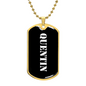 Quentin v3 - 18k Gold Finished Luxury Dog Tag Necklace