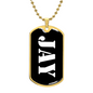 Jay v3 - 18k Gold Finished Luxury Dog Tag Necklace