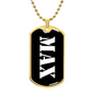 Max v3 - 18k Gold Finished Luxury Dog Tag Necklace