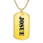 Josue - 18k Gold Finished Luxury Dog Tag Necklace