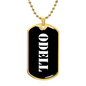 Odell v3 - 18k Gold Finished Luxury Dog Tag Necklace