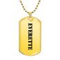 Everette - 18k Gold Finished Luxury Dog Tag Necklace