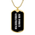 Air Force Girlfriend v3 - 18k Gold Finished Luxury Dog Tag Necklace