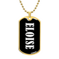 Eloise v03 - 18k Gold Finished Luxury Dog Tag Necklace
