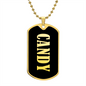 Candy v02 - 18k Gold Finished Luxury Dog Tag Necklace