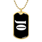 Jo v01w - 18k Gold Finished Luxury Dog Tag Necklace