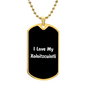 Love My Xoloitzcuintli v6 - 18k Gold Finished Luxury Dog Tag Necklace