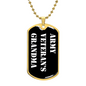 Army Veteran's Grandma v3 - 18k Gold Finished Luxury Dog Tag Necklace