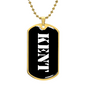 Kent v3 - 18k Gold Finished Luxury Dog Tag Necklace