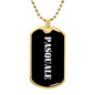 Pasquale v3 - 18k Gold Finished Luxury Dog Tag Necklace