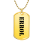 Errol - 18k Gold Finished Luxury Dog Tag Necklace