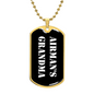 Airman's Grandma v3 - 18k Gold Finished Luxury Dog Tag Necklace