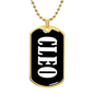 Cleo v03 - 18k Gold Finished Luxury Dog Tag Necklace