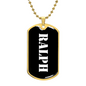 Ralph v3 - 18k Gold Finished Luxury Dog Tag Necklace