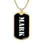 Mark v3 - 18k Gold Finished Luxury Dog Tag Necklace