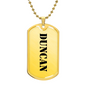 Duncan - 18k Gold Finished Luxury Dog Tag Necklace