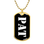 Pat v3 - 18k Gold Finished Luxury Dog Tag Necklace