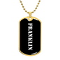 Franklin v3 - 18k Gold Finished Luxury Dog Tag Necklace