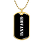 Giovanni v3 - 18k Gold Finished Luxury Dog Tag Necklace