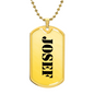 Josef - 18k Gold Finished Luxury Dog Tag Necklace