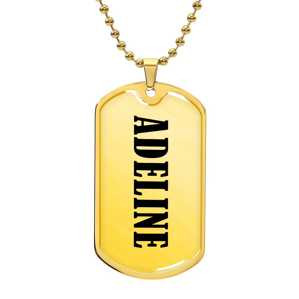 Adeline v01 - 18k Gold Finished Luxury Dog Tag Necklace