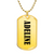 Adeline v01 - 18k Gold Finished Luxury Dog Tag Necklace
