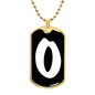 Initial O v3b - 18k Gold Finished Luxury Dog Tag Necklace