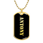 Antony v2 - 18k Gold Finished Luxury Dog Tag Necklace
