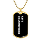 Navy Grandmother v3 - 18k Gold Finished Luxury Dog Tag Necklace