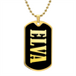 Elva v02 - 18k Gold Finished Luxury Dog Tag Necklace
