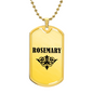 Rosemary v01a - 18k Gold Finished Luxury Dog Tag Necklace