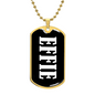 Effie v03 - 18k Gold Finished Luxury Dog Tag Necklace