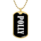 Polly v03 - 18k Gold Finished Luxury Dog Tag Necklace
