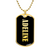 Adeline v02 - 18k Gold Finished Luxury Dog Tag Necklace
