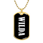 Wilda v03 - 18k Gold Finished Luxury Dog Tag Necklace