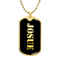 Josue v2 - 18k Gold Finished Luxury Dog Tag Necklace